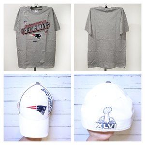 2011 AFC Conference Champions New England Patriots NFL Med T-Shirt & Cap *NWT*